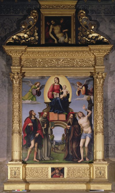 Madonna and Saints, Altarpiece, Late 15th Century by Il Francia